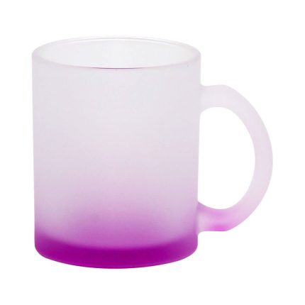 11OZ Sublimation Frosted Glass Mug (Gradient Purple)-1