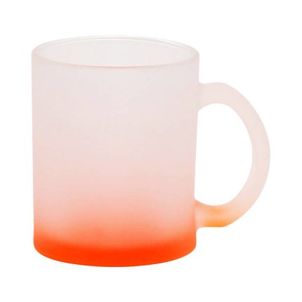 11OZ Sublimation Frosted Glass Mug (Gradient Red)-1
