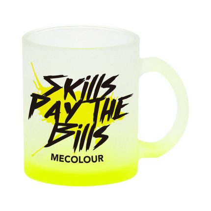 11OZ Sublimation Frosted Glass Mug (Gradient Yellow)-2