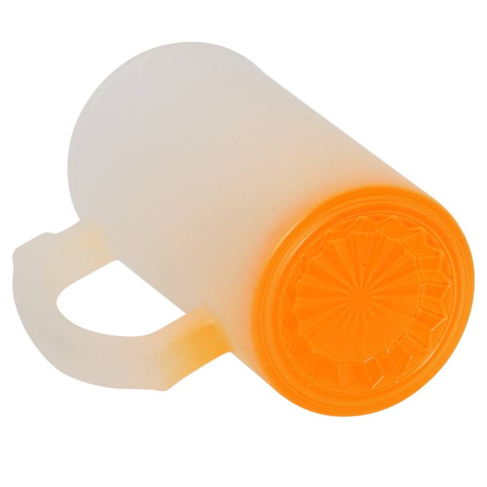 16OZ Sublimation Frosted Glass Mug (Gradient Orange)-3