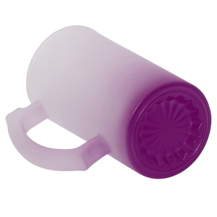 16OZ Sublimation Frosted Glass Mug (Gradient Purple)-3
