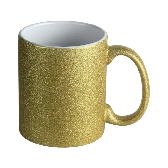 11 oz Sublimation Glitter Mug (Gold)-1
