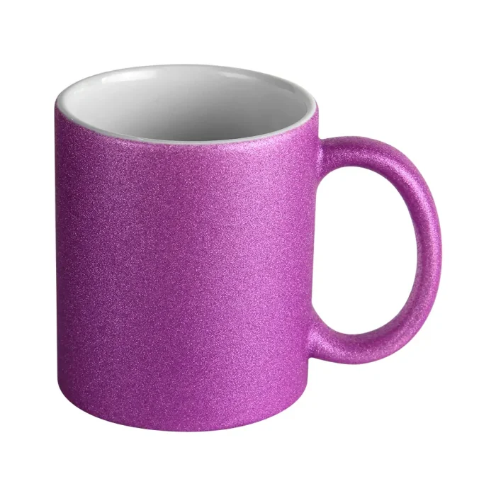 11 oz Sublimation Glitter Mug (Purple)-1
