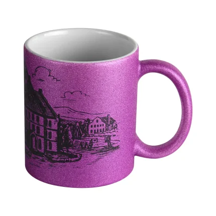 11 oz Sublimation Glitter Mug (Purple)-2