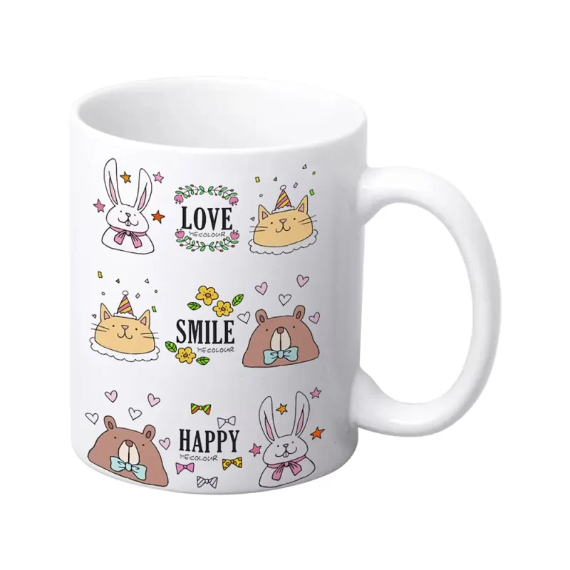 11-oz White Ceramic Mug-2