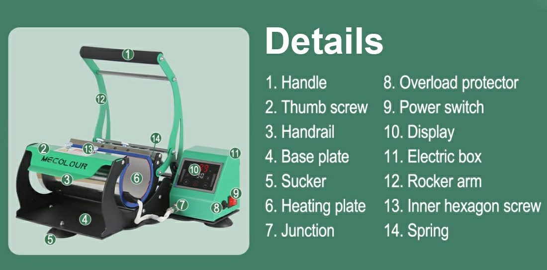 20 OZ Tumbler Press Machine details