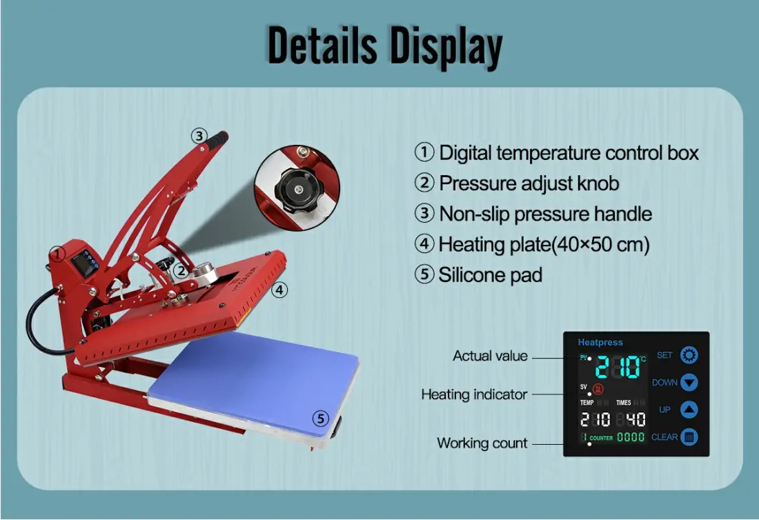 Auto-open Heat Press Machine details