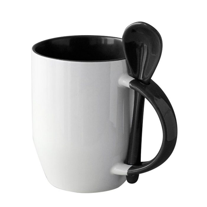 Color spoon mug-black 1