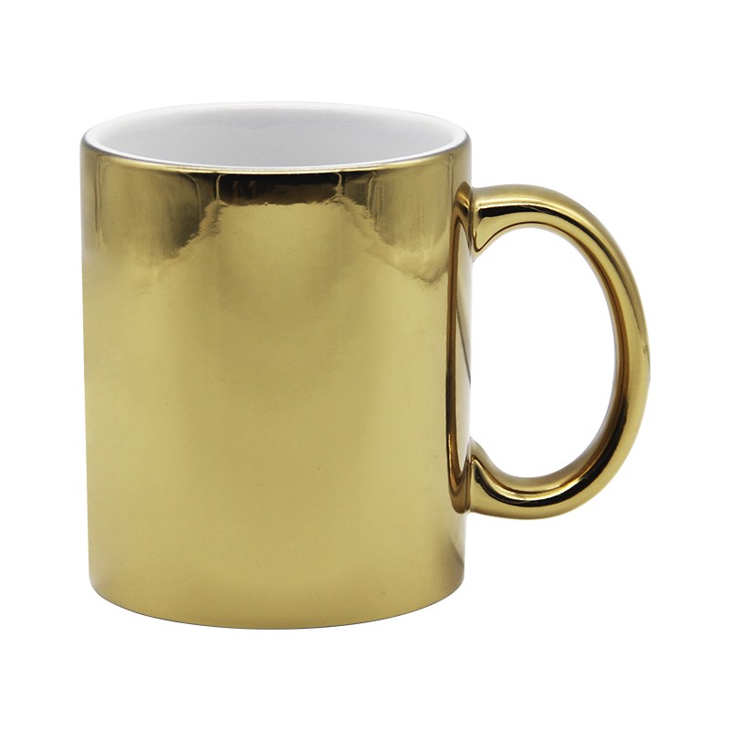 Metallic Gold Ceramic Sublimation Mug 11oz