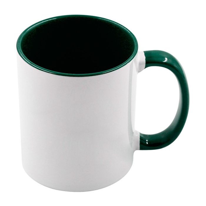 Inner Handle color mug-Dark Green-1