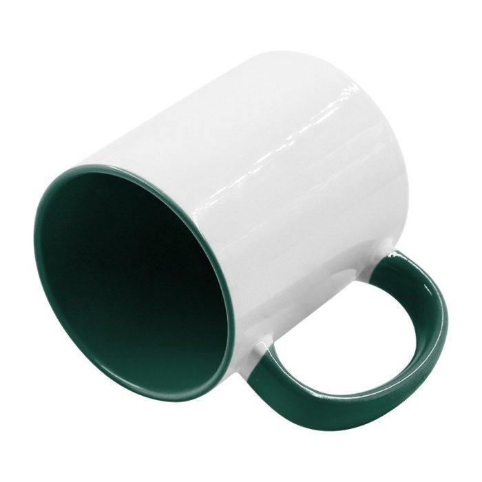 Inner Handle color mug-Dark Green-3