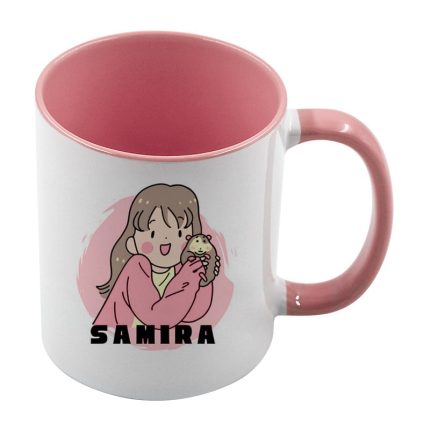 Inner Handle color mug-Pink-2