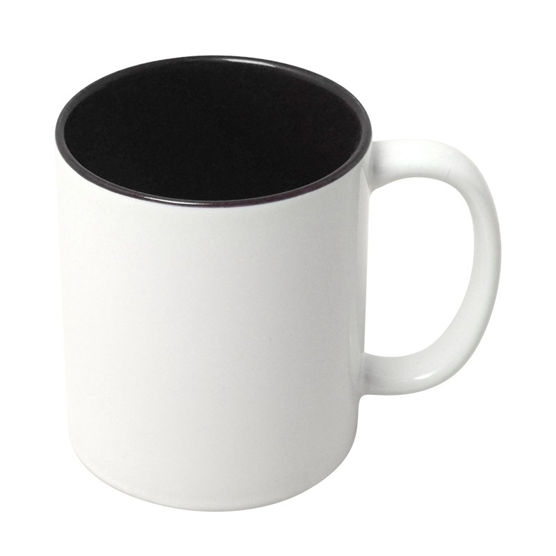 11oz. Dye Sublimation Inner Colored Coated Mugs - Case of 36 - Red, Black  or Blue Inner Colors