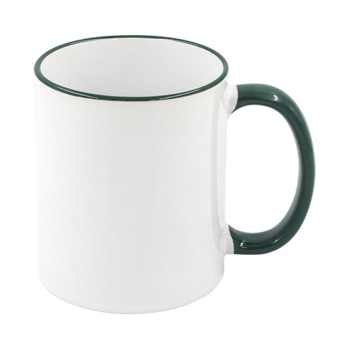Rim handle mug-Dark Green-1