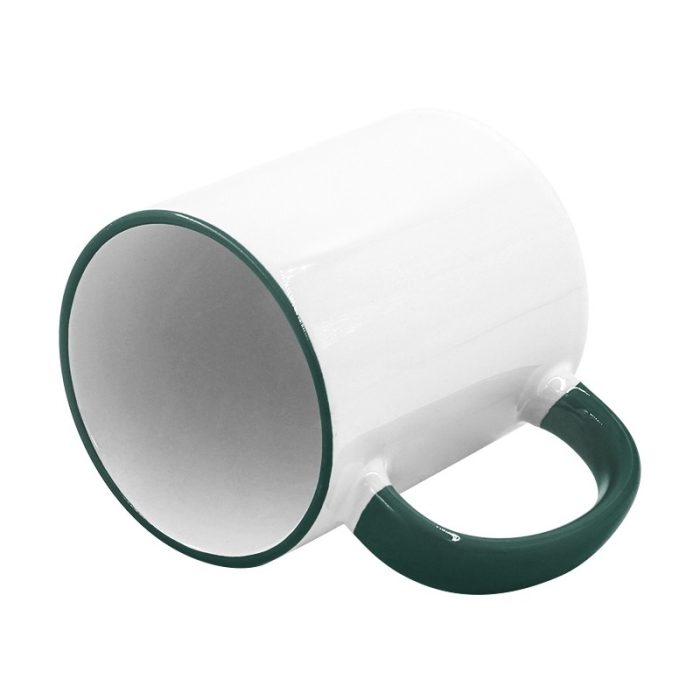 Rim handle mug-Dark Green-3