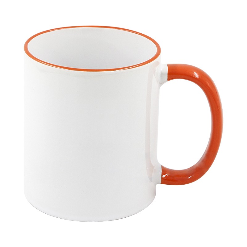 Rim handle mug-Orange-1