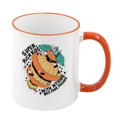Rim handle mug-Orange-2