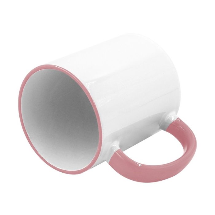 Rim handle mug-Pink-3