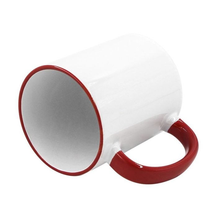 Rim handle mug-Red-3