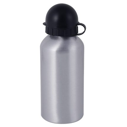 400ml Aluminum Sports Bottle-Round Cap-Silver 1