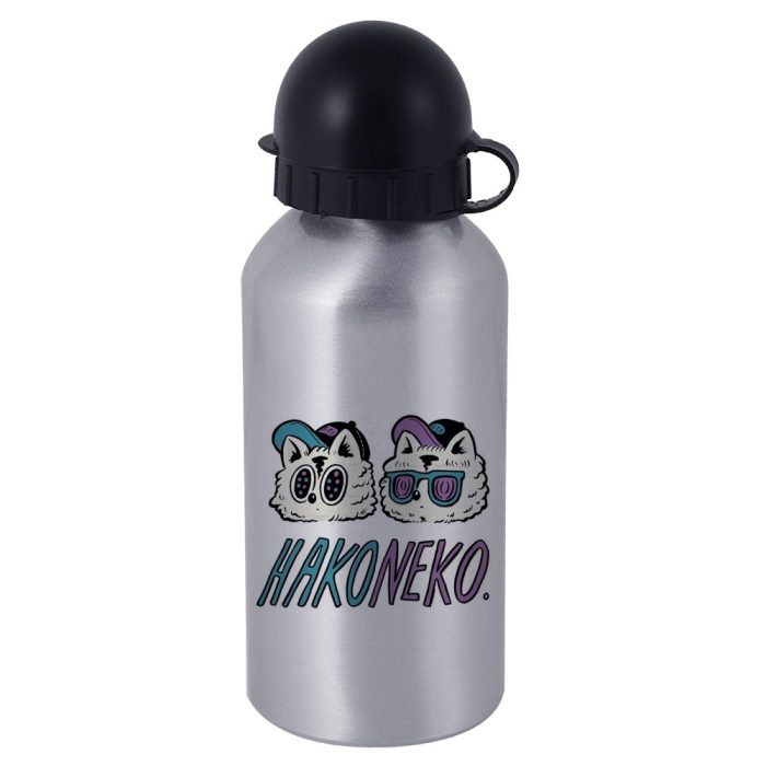 400ml Aluminum Sports Bottle-Round Cap-Silver 2