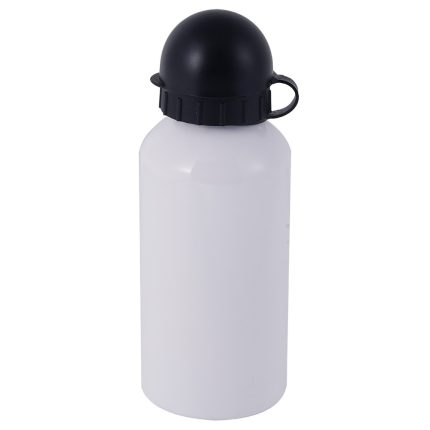 400ml Aluminum Sports Bottle-Round Cap-White 1