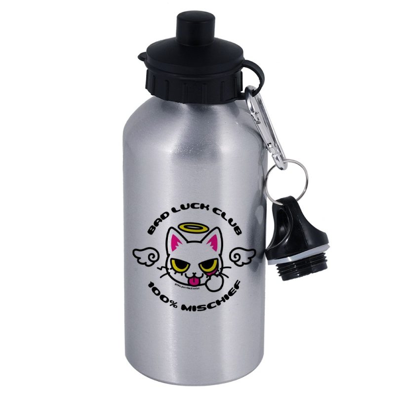 500ml Sports Bottle Double Caps Silver 2