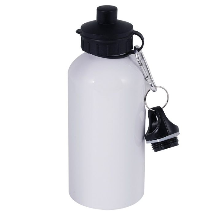 500ml Sports Bottle Double Caps White 1
