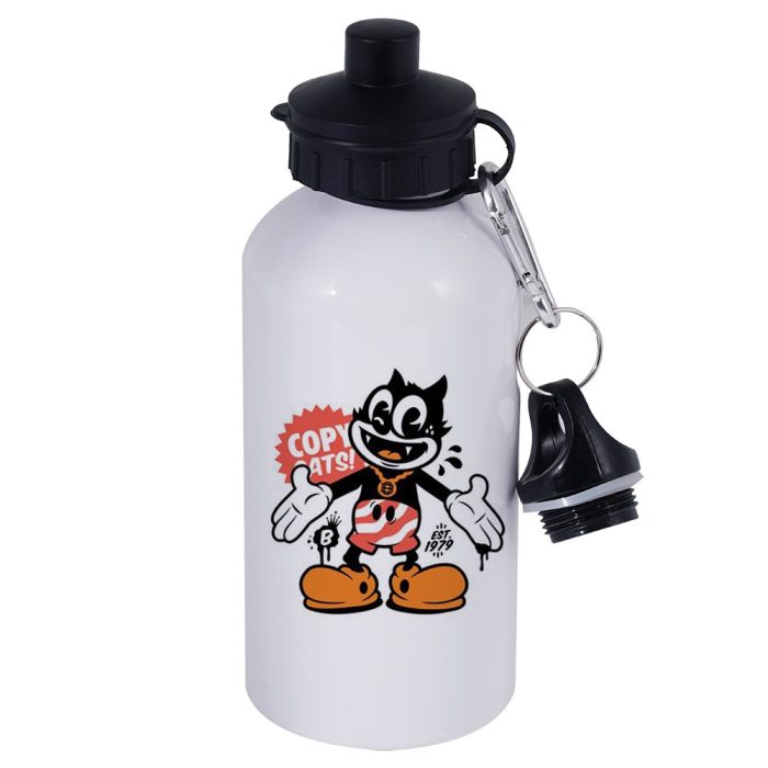 500ml Sports Bottle Double Caps White 2