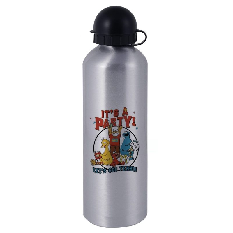 750ml Aluminum Sports Bottle-Round Cap-Silver 2