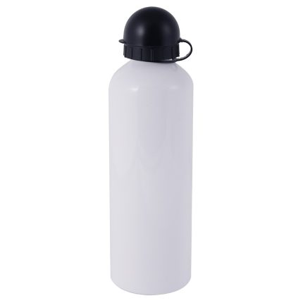 750ml Aluminum Sports Bottle-Round Cap-White 1