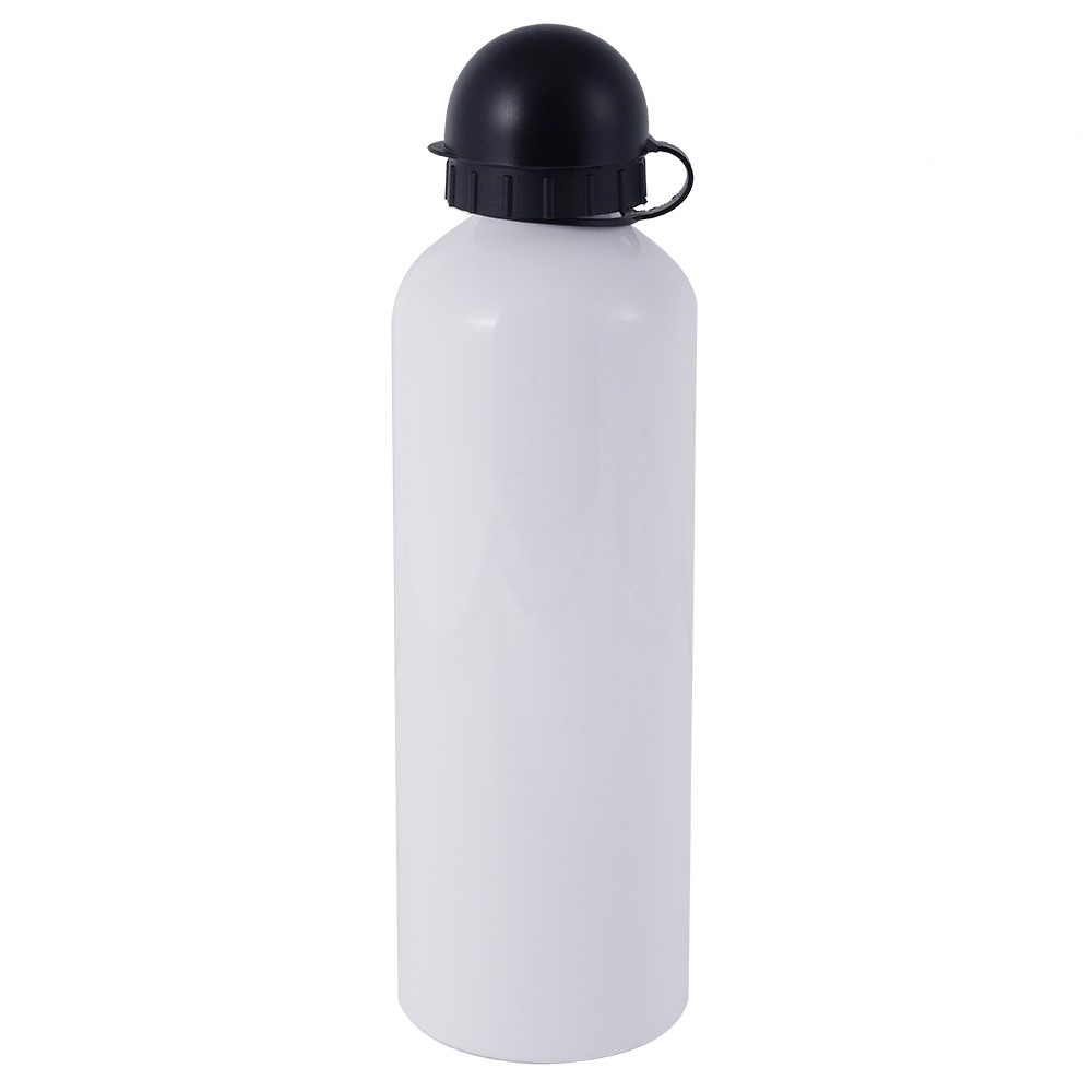 Sublimation Sports Water Bottles White With Wide Mouth Handle Cap