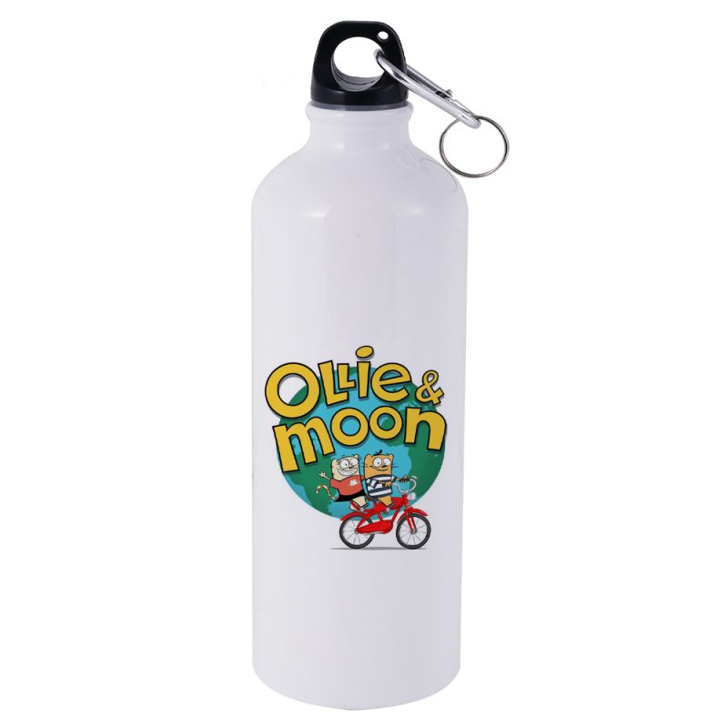 750ml Aluminum Sports Bottle-White 2