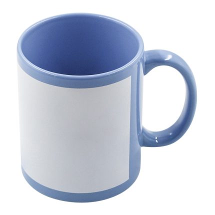 Color Mug with Printable Patch-Light Blue 1