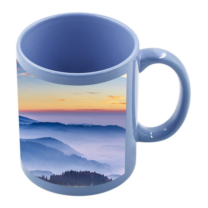 Color Mug with Printable Patch-Light Blue 2