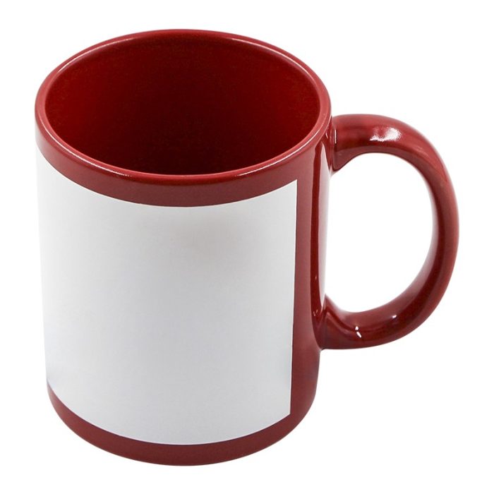 Color Mug with Printable Patch-Red 1