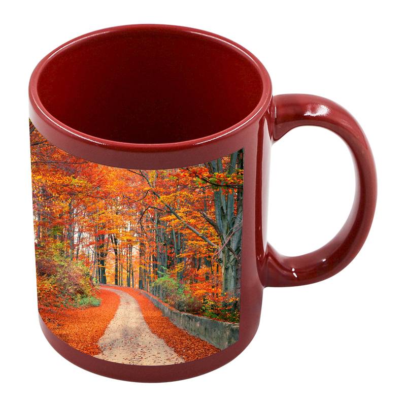 Color Mug with Printable Patch-Red 2