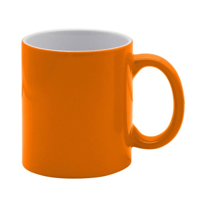 Glossy Fluorescent Mug-Orange 1