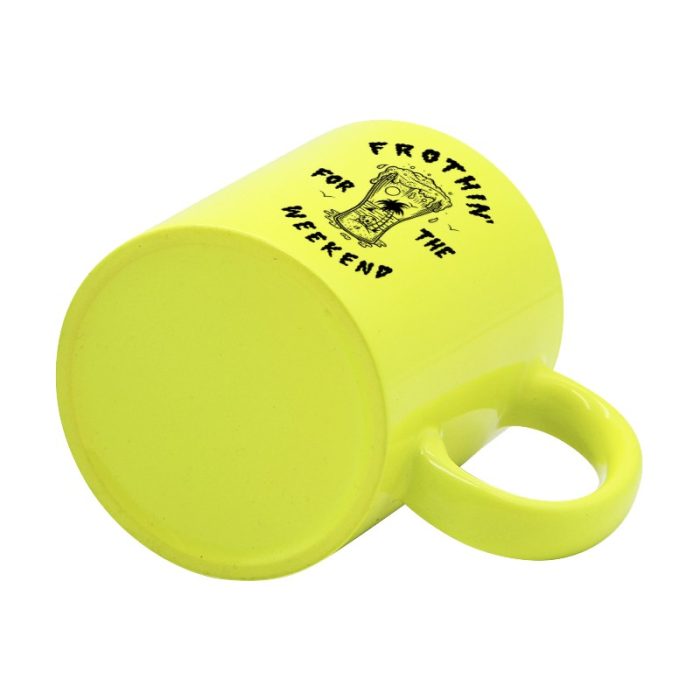Glossy Fluorescent Mug-Yellow 3