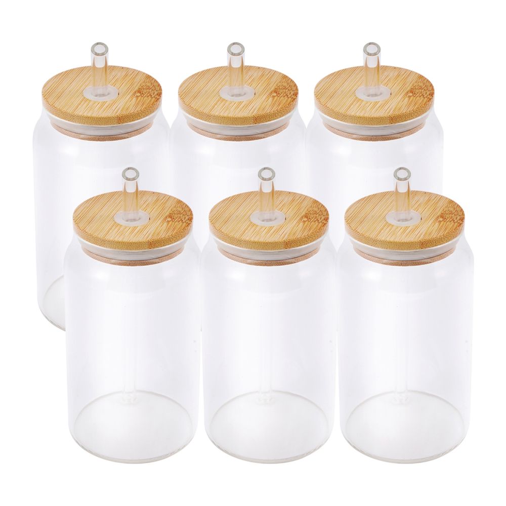 16oz Sublimation Glass Clear Jars