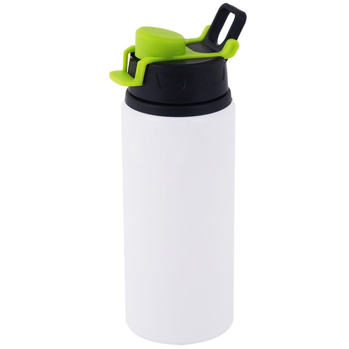 600ml Aluminum Water Bottle w Light Green Buckle 1
