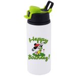 600ml Aluminum Water Bottle w Light Green Buckle 2