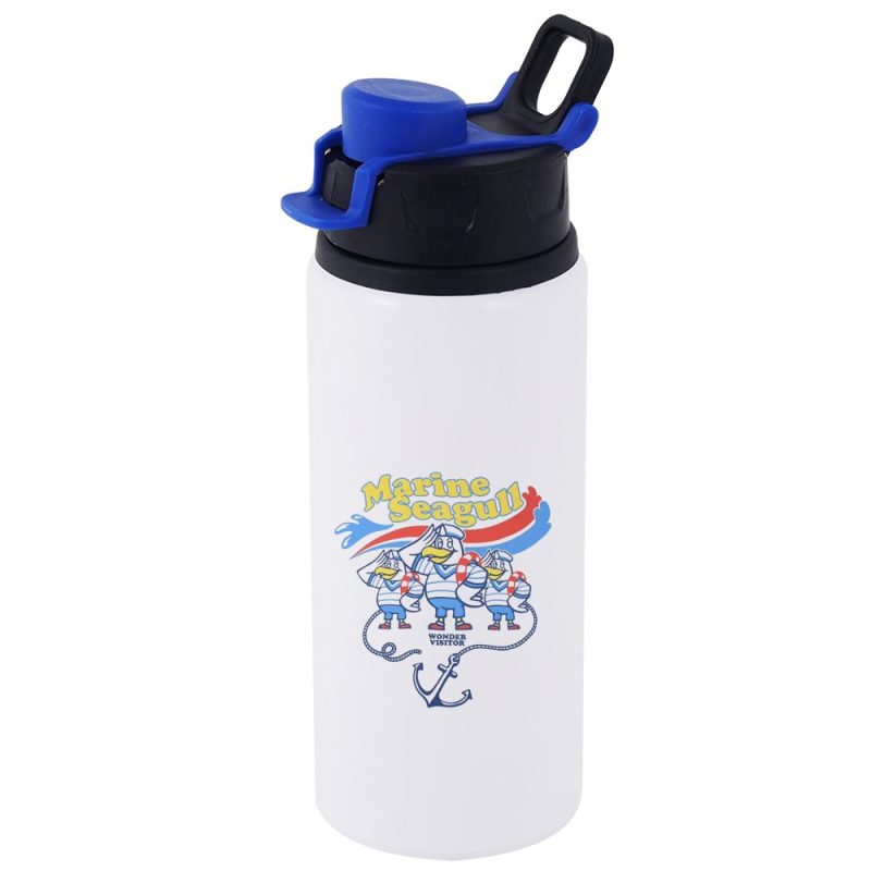 600ml Aluminum Water Bottle w blue Buckle 2