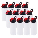 600ml Aluminum Water Bottle with Red Buckle 4