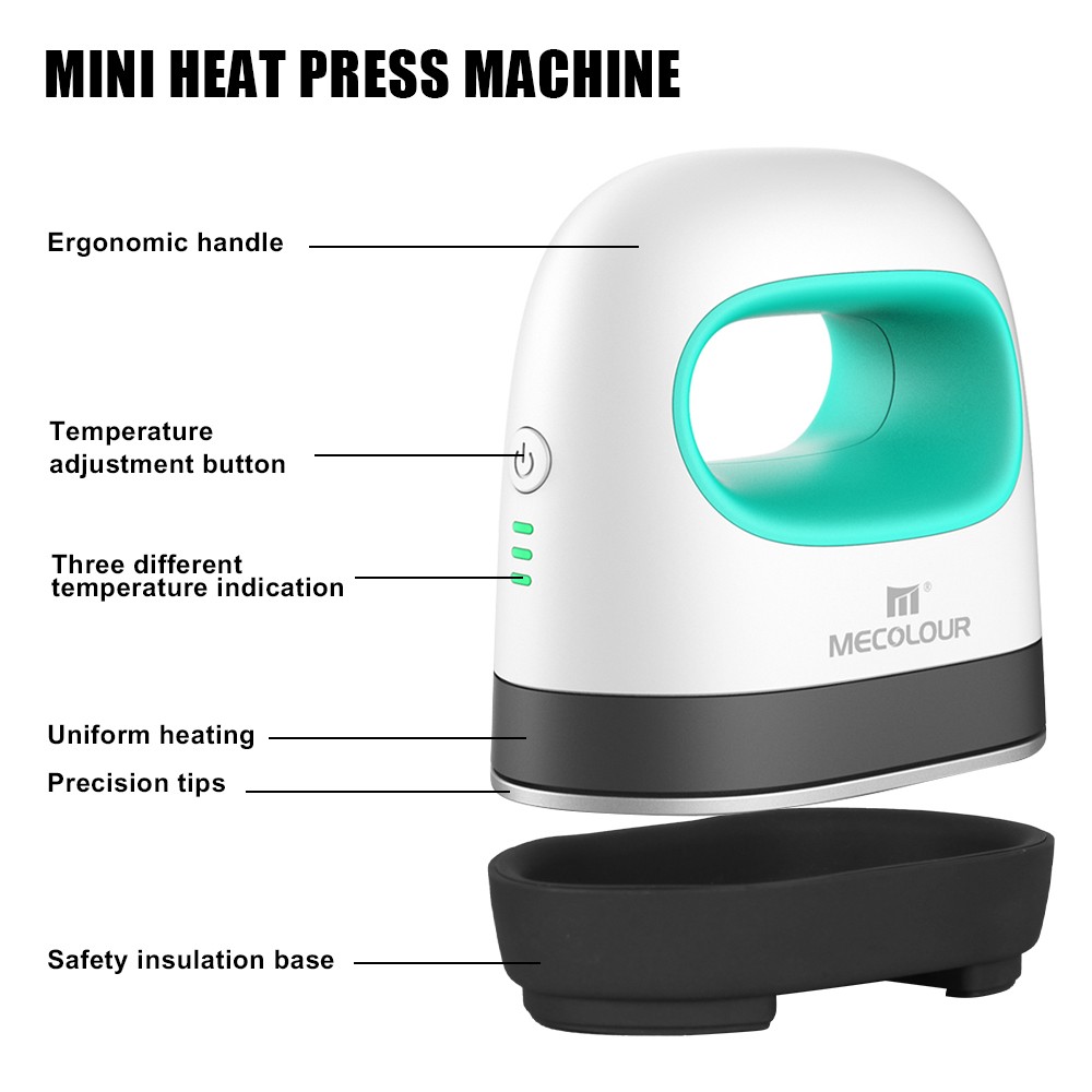 Mini Heat Press Iron Machine,Portable Mini Electric Iron,Small Heat Press  Iron,Mini Iron Press for Clothes Shoes Bags Hats,Iron Press Machine for