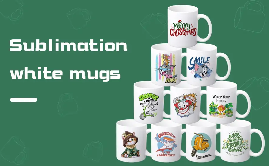 sublimation white ceramic mugs