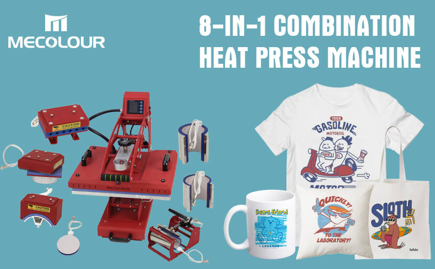 8-in-1 combination heat press machine