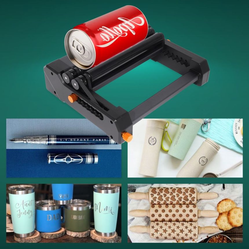 Rotary Attachment for Laser Engraver Mecolour