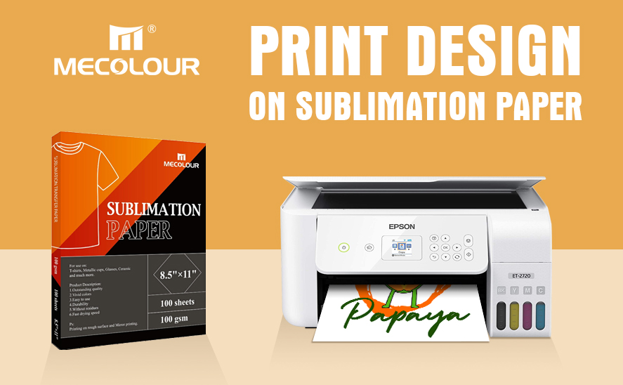 print design on sublimation paper