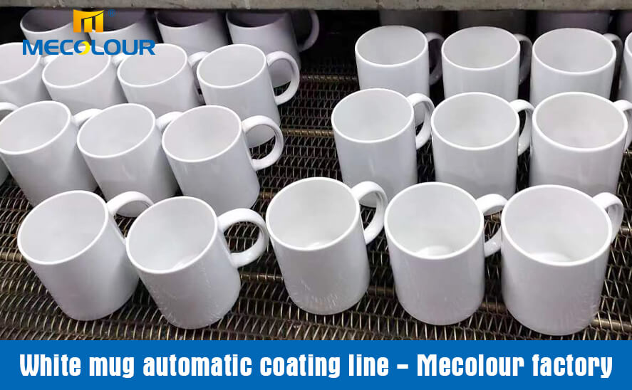 White mug automatic coating line - Mecolour factory